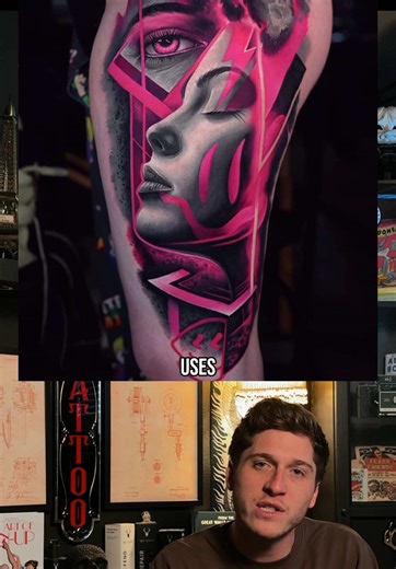 Stunning Pink Tattoos by Artist Ruslan Milinhton