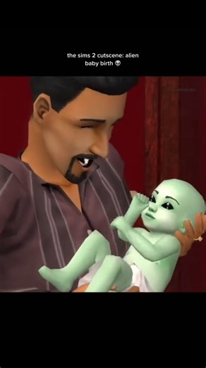the sims 2 cutscenes | giving birth to a baby vs giving birth to an alien baby 👽 | daniellebuilds