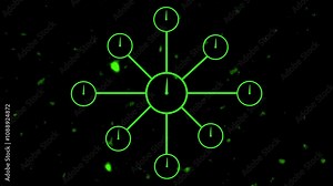 Meeting Time concepts. Intelligent Management Icon. Business meting icon. Business growth concept timetable clock icon animation. time management, organize meeting. Planning sales growth strategy.