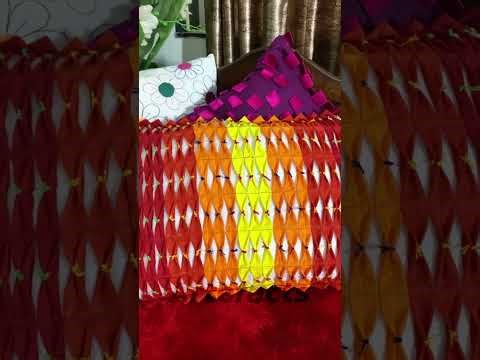 Beautiful pillow making with scraps of fabric