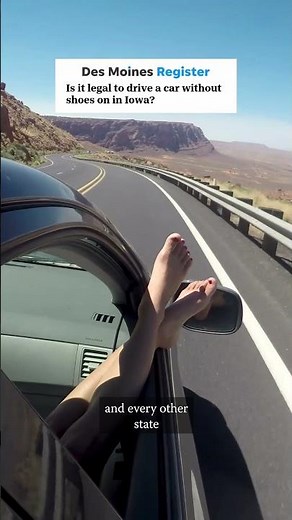 Is it illegal to drive barefoot in Iowa? What to know before driving without shoes