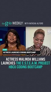 Actress Malinda Williams recently launched the Arise And Shine Foundation to help create opportunities for underserved and underrepresented women and girls who want to excel in personal and professional development. Williams stopped by theGrio Weekly to discuss the foundation’s new HBCU coding bootcamp: the E.S.T.E.A.M. Project (Entrepreneurship, Science, Technology, Engineering, Arts and Math) and how it came about. Tune into theGrio Weekly at 11 am ET today on theGrio app. | TheGrio