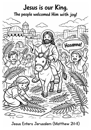 Christian Easter Coloring Pages for Kids, Easter Story Printable, Jesus is Risen Coloring Book, Digital Download - Etsy UK