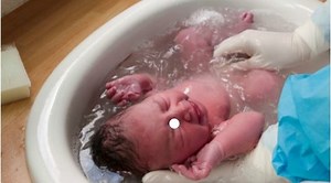 Cute newborn baby bathing in hospital #baby #cutebaby #babyboy | Monkey Land