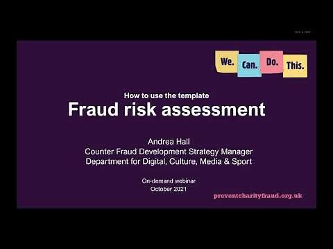 How to use the template: Fraud risk assessment