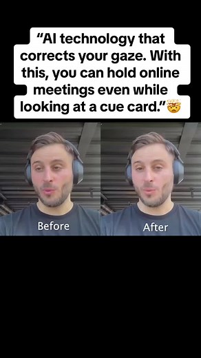 AI Technology for Improved Eye Contact in Online Meetings