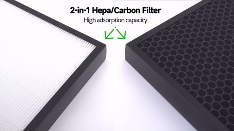 5 Pack Replacement Filter Set Compatible with Nuwave OxyPure 47001,47002,47003,47004 Air Purifier for 1 SS Pre,1 Ozone Removal,3 HEPA/Carbon Filters