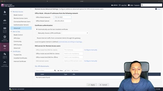 Learn how to configure a Check Point Quantum Spark 1590 SMB Firewall remote user #VPN and the different ways in which you can connect to it. Check out this overview of the Check Point mobile app, through the web, SSL VPN set up and L2TP set up: https://bit.ly/3NGUQp4 #cybersecurity #smb | Check Point Software Technologies