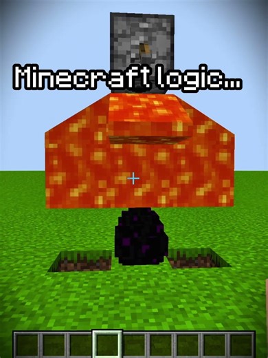 Minecraft logic...😅 #shorts #minecraft
