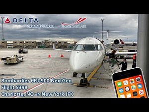 (HD/60) Delta Connection/Endeavor flight 5398 from Charlotte to New York Kennedy.