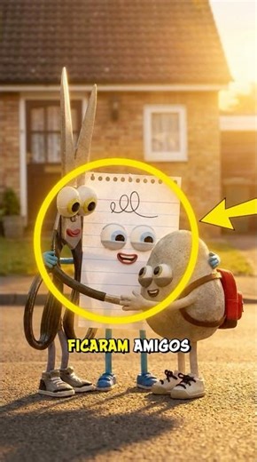 Você sabe como pedra, papel e tesoura se tornaram amigos? 😢✂️