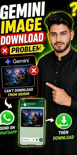 How To Download Gemini Images 🔥 | 100% Working Trick۔ |Gemini Image Download Problem Solved 😱