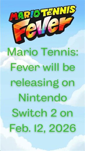 Mario Tennis: Fever will be releasing on Feb. 12