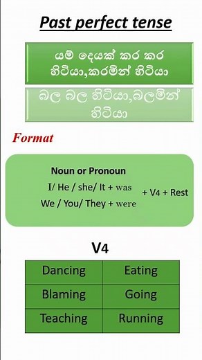 Past perfect tense