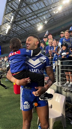 Adorable Father-Son Bond: Bulldog NRL Moments