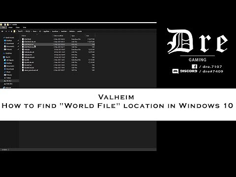 Valheim - How to find "World File" location in Windows 10