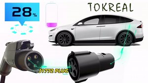 J1772 Charger Adapter Compatible Tesla Model 3/Y/X/S[Security Check ] 80 Amp / 240 AC-Compatible with SAE J1772 Charger[Only for Tesla Car]