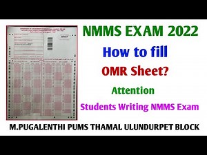NMMS EXAM 2022 | How to fill OMR Sheet in NMMS Exam? For VIII STD students|Kalvi Medai