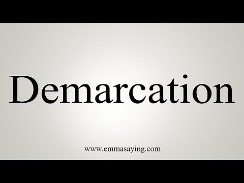 How To Say Demarcation