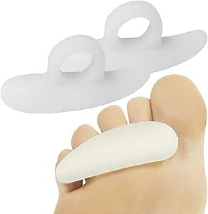 VIVEsole Hammer Toe Crest Cushion & Buttress Pad - Reduces Pressure from Calluses & Hammer Toes (Pair) - For Left & Right Feet - Toe Separator Corrector for Curled, Crooked, Curved, Overlapping Toes