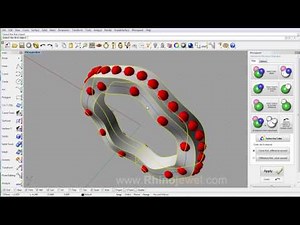 Rhinojewel 5.0 - Interactive Array along Curve on Surface - Block