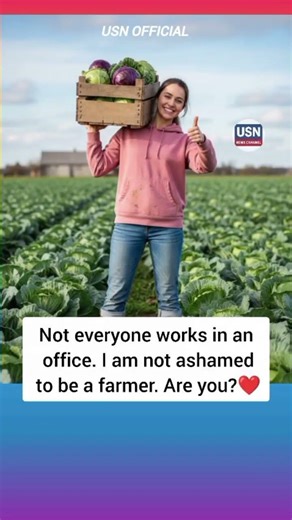 Happy Young Woman Farmer Working in Organic Vegetable Farm”❤️