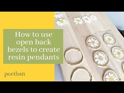 How to use open back bezels to create resin pendants