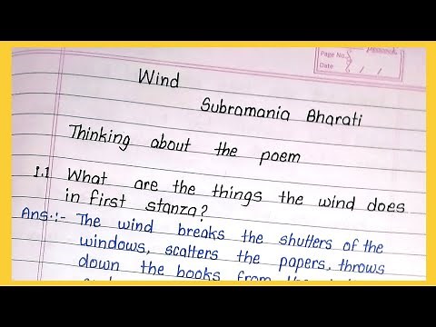 Wind Class 9 English Question Answer | Class 9 English Poem 2 Question Answer | Wind Imp Questions