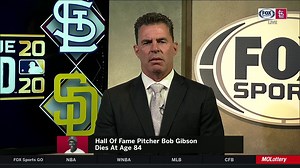 Hall of Famer Bob Gibson has passed away at the age of 84. Jim Edmonds on Bob Gibson: "Gibby was just full of life and just so amazing to be around. It's a tough pill to swallow right now." | FanDuel Sports Network Midwest