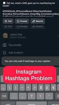 Fix you can only add 5 hashtags to your Caption Instagram Problem || hashtags Problem solve