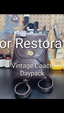 Leather Color Restoration of a Vintage Coach Daypack with Debi the Restorer