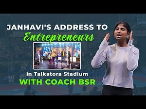Inspirational address by Janhavi at Talkatora Stadium