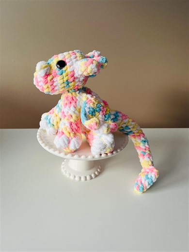 Pastel Rainbow Mythical Dragon Plush, Whimsical Dragon Room Decor, Multicolored Comfort Handmade Stuffed Animal - Etsy