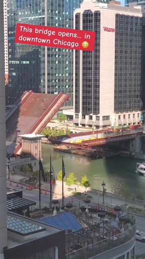 The Unique Bridge in Downtown Chicago
