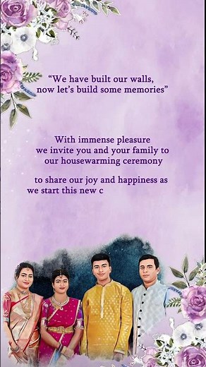 Beautiful House Warming Ceremony Invitation Video | Griha Pravesh Invitation Video | Digital Invite