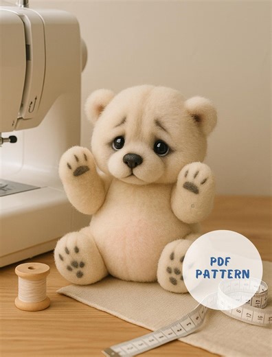 Plush Teddy Bear Sewing Pattern | (PDF) - Etsy