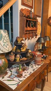 9.5K views · 318 reactions | All of the redware pottery!  Here is a small view into one of the homes we will feature in an upcoming issue! Home of Cheryl Donahue | A Primitive Place Magazine | Facebook