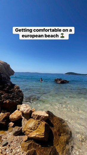 Getting comfortable on a european beach #europe #naked #beach #holiday | Juan