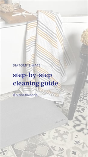 Misona on Instagram: "How to clean your Diatomite Bath Mat- Diatomite mats are actually anti-bacterial & anti-mould but can eventually begin to show some signs of wear and tear after good use. Simply use the sandpaper provided with your mat to gently buff away imperfections & voila! Make sure you follow to learn more about all things Diatomite ⭐️ - #homedecor #sustainability #diatomite #diatomaceousearth #bathroomdecor #sustainablebrand"