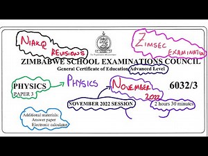 N2022 A LEVEL PHYSICS PAPER 3 ( ZIMSEC)