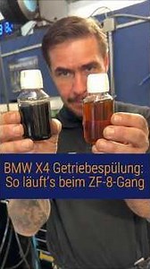 BMW X4 ZF 8-speed transmission flush: Before and after transmission oil shock #bmw #bmwx4 #auto a...
