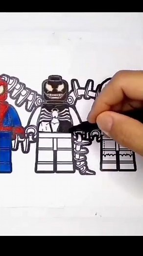 Colorindo Venom lego | #shorts
