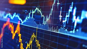 Interactive Trading Graphs Navigating Financial Trends in Stock and Forex Markets Stock Video