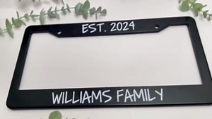 Custom License Plate Frame for Cars (Pack of 1)