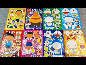 [Sticker ASMR] 🫧 Decorating a Satisfying Doraemon Sticker Book ASMR 🐰 도라에몽 스티커 꾸미기 ドラえもん