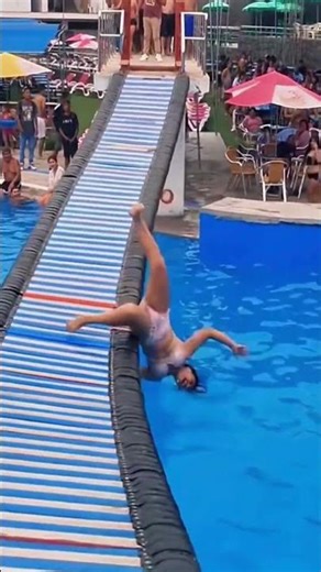 girl swing bridge let see how can they success! funny video