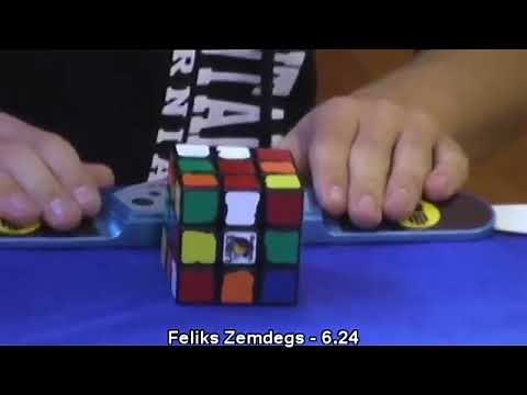 The history of rubik's cube world records 3x3 (1982 - 2018)