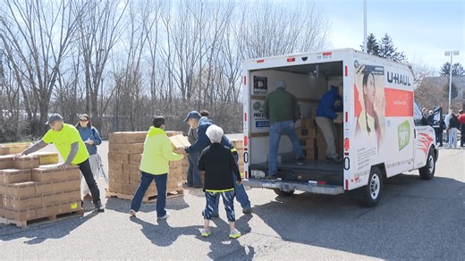 West Michigan food pantries unite to distribute over 30,000lbs of food across the region