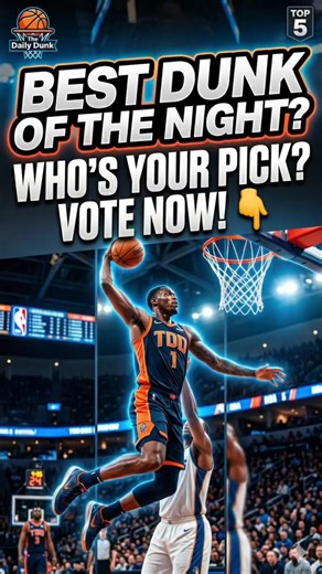 VOTE NOW! Top 5 Insane NBA Dunks Today