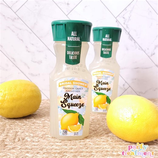 Main Squeeze Lemonade Bridal Shower Labels: Personalized Lemon Party Favors - Etsy